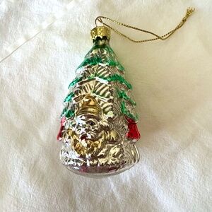 European Style Christmas Ornament Christmas Tree with Santa's Face  & Mushroom